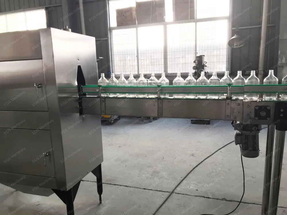 热卖高品质自动线型回收啤酒玻璃瓶清洗机