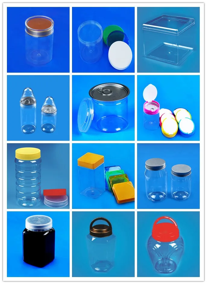 750ml Pet Plastic Honey Jar With Handle Screw Cap For Canned Food