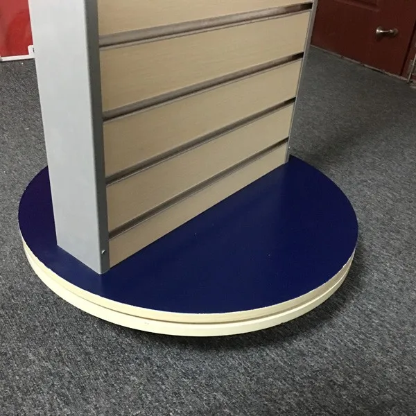 Floor Mdf Wooden Slatwall Display Rack,Heavy Duty Rotating Display