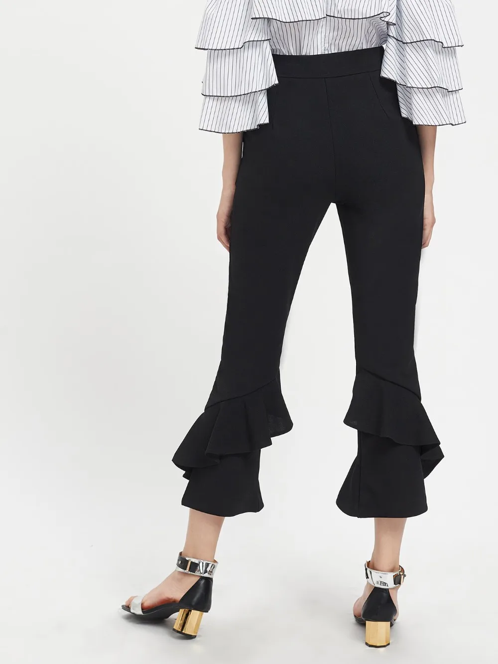 Anthracite Black Flowing Trousers 17208 main image 0