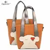 Guangzhou factory wholesale Fashion Bear 2-in-1 Tote Bag for women