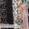 2018 Elegant bridal embroidery sequin beads lace fabric,shiny lace fabric for wedding, french lace fabric with shiny beads