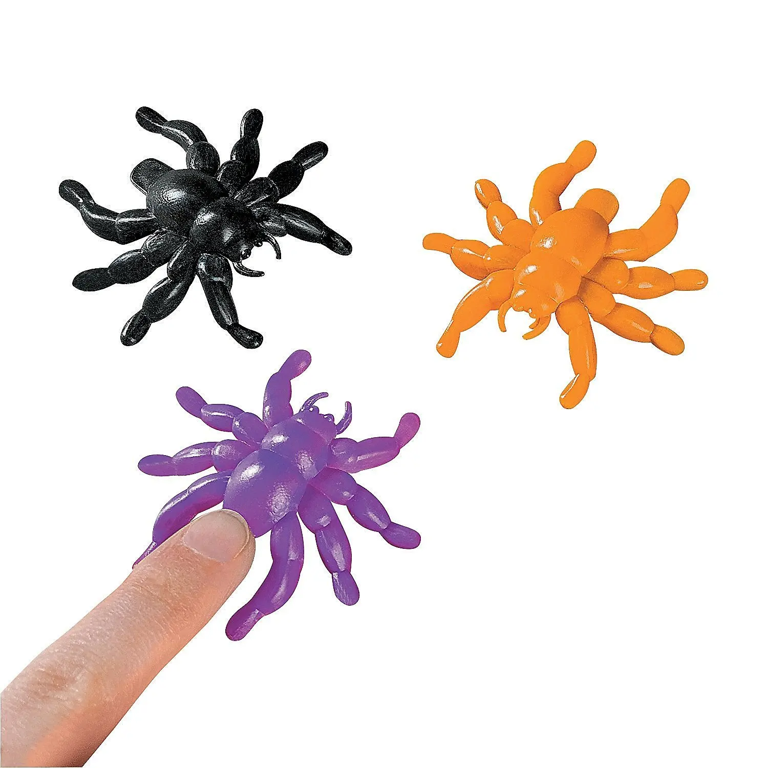144 (1 Gross) ~ Halloween Jumping Spiders ~ Plastic ~ Approx. 2" ~ New
