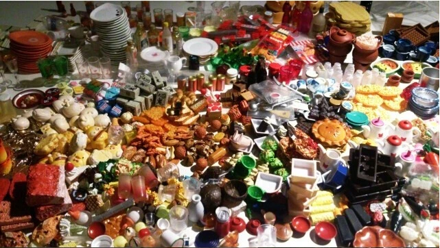 Free Shipping 50pcs Food Miniature Dollhouse Meal Drink Re ment Size 1 12 Toy Figure Dolls