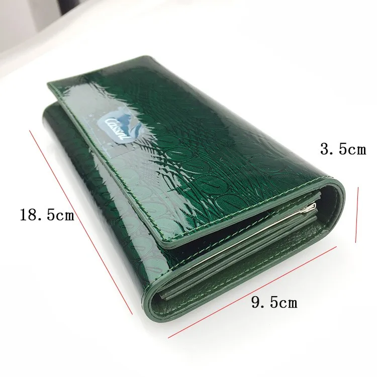 Good Looking Long Women Wallet Brand Names Leather Purses Trifold