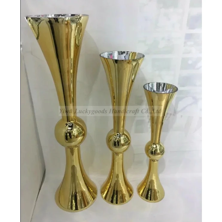 Wholesale Clear Tall Glass Cone Shaped Vases For Wedding Home