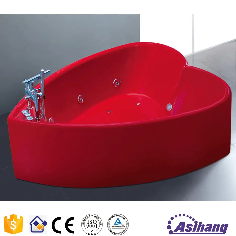 Hot Sell Newest Design Red Built In Acrylic Heart Shaped Bathtub Buy