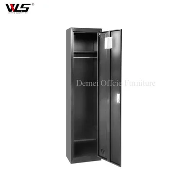 Black Frame 1 Tier Doors Metal Antique Locker For Small Space Kd