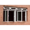 White Color Cheap House 3 Panel Triple Pvc Casement Windows For Sale