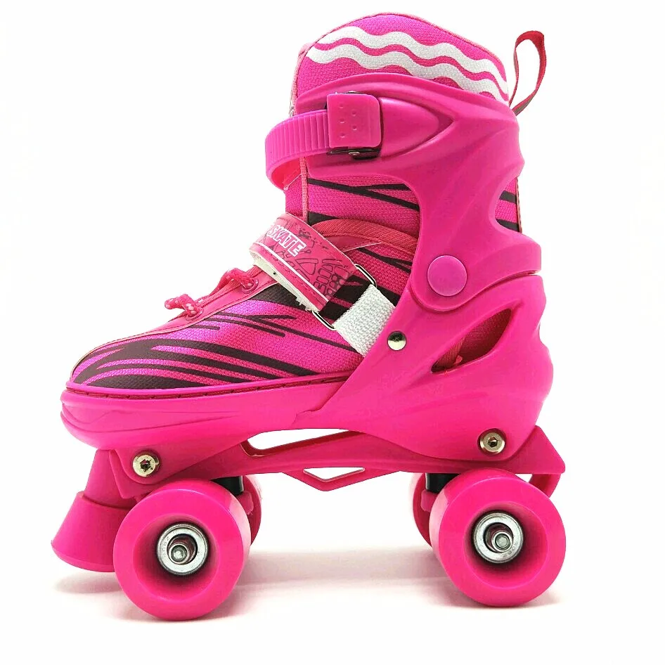 2017 New Style Rubber Inline Skates Wholesale 4 Wheels Double Flash