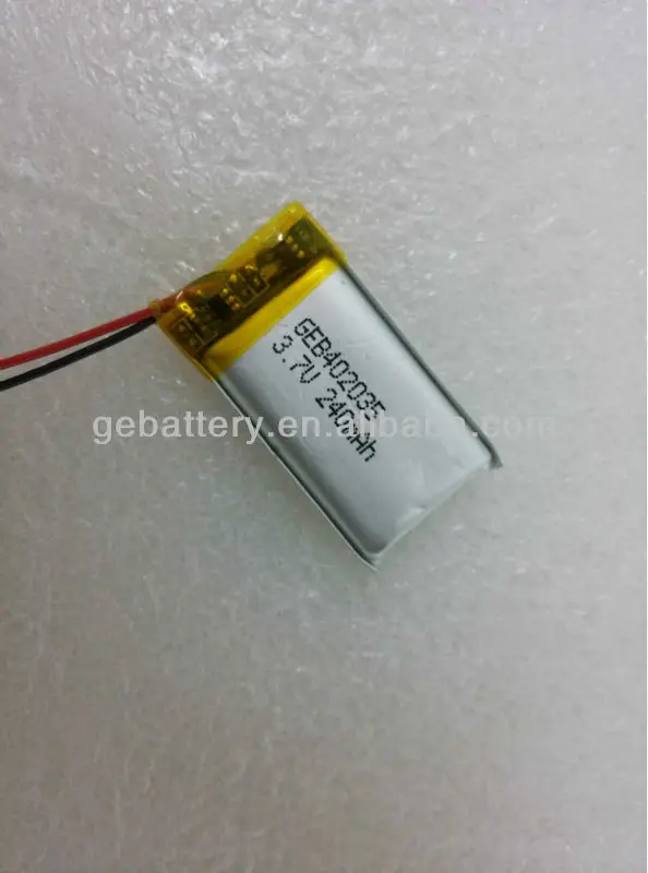 リチウムポリマー電池 3.7V 240mAh GEB 402035 新品