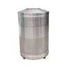 Arlau Model Construction Waste Bins Custom Made Trash Cans Round Stainless Steel Garbage Bins