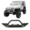 HL31-110 Front Bumper Winch Plate D-Ring Black For 86-06 Jeep Wrangler TJ YJ