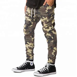 Custom Print Pattern Spring Slim Fit Adult Mens Camo Stretch Twill Casual Jogger Pants OEM