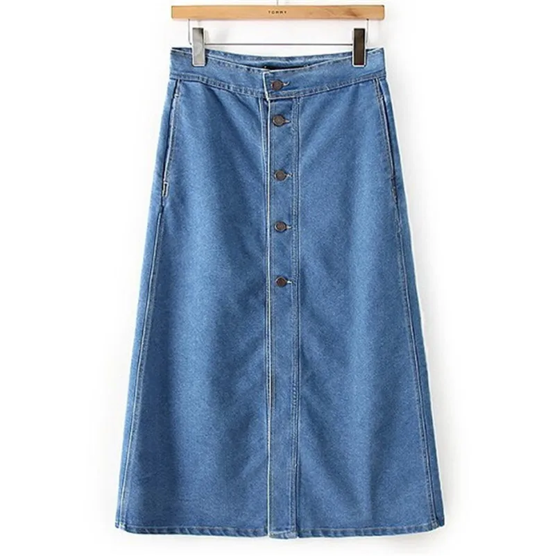 long blue jean skirts youth