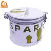 Food grade customized round metal can food tin box with airtight mechanism closure system lid for asparagus tea chocolate