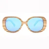 Oversized Frame Bamboo Sunglasses Fashion Zebra Color Sun Glass