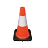 18 Inch 450mm Orange Traffic Cone With High Intense Grade Reflective And Black Base For Warning Plastic Cone