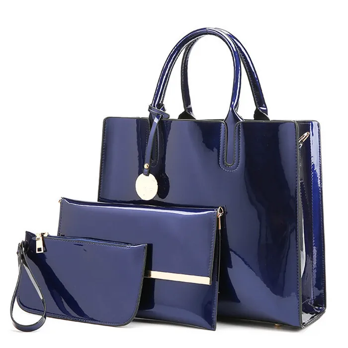 Patent Leather Tote Handbags Shoulder Bag Lacquered Handbag for Women Lady new 