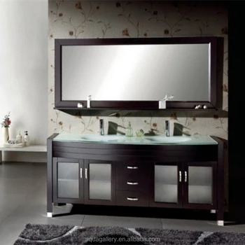 Encimera De Vidrio Templado De Pie De Piso De 72 Pulgadas,Lavabos