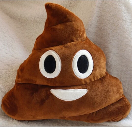 emoji poop pillow
