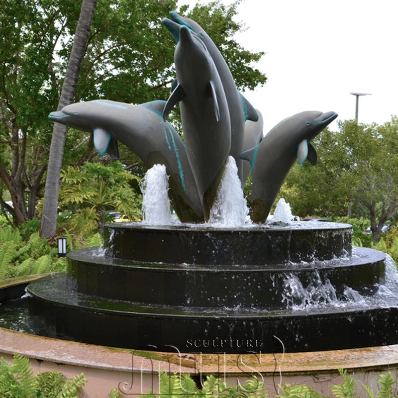 Yard Decoration Outdoor Swimming Pool Or Pond Use Bronze Dolphin