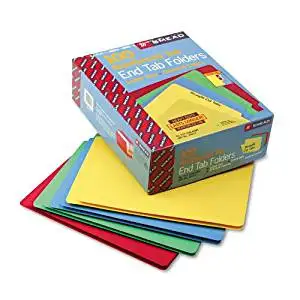 Smead : Colored File Folders, Straight Cut, Reinforced End Tab, Letter, Assorted, 100/Bx -:- Sold as 2 Packs of - 100 - / - Total of 200 Each