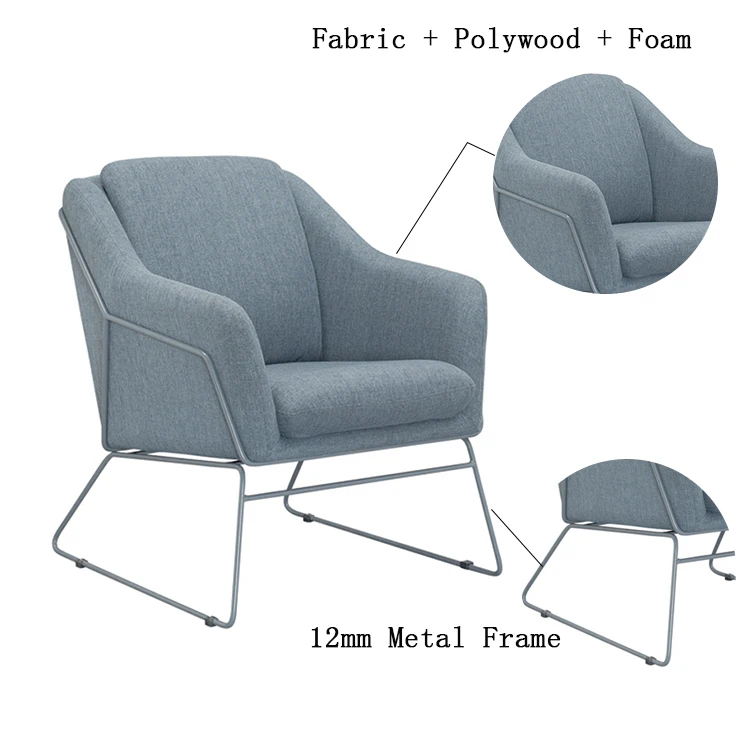 Modern Metal Frame Rest Sofa Chair Relaxing Floor Sofa ...