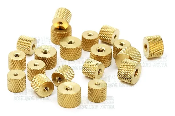 M5 Round Knurled Thumb Nut Brass Knurled Threaded Inserts Female Insert Locking Nut
