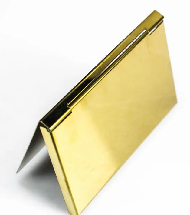 Wholesale Good Price Stainless Steel Gold Pocket Business Card Holder