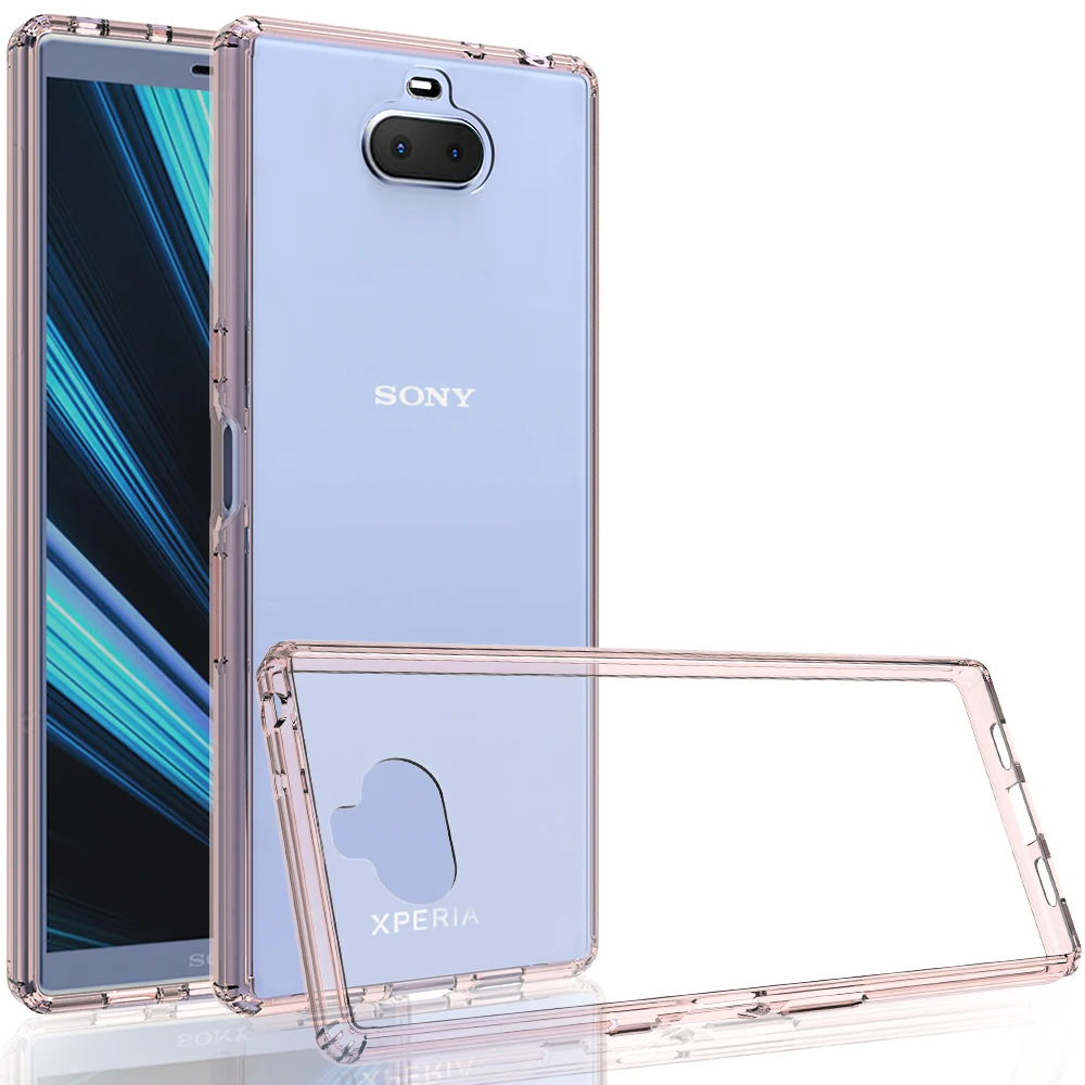 Soft Tpu Frame Crystal Clear Hard Phone Case For Sony