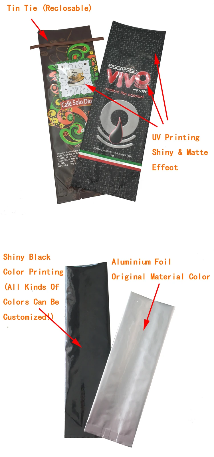 Download Custom Printed Resealable Matt Black Aluminum Foil 250g ...