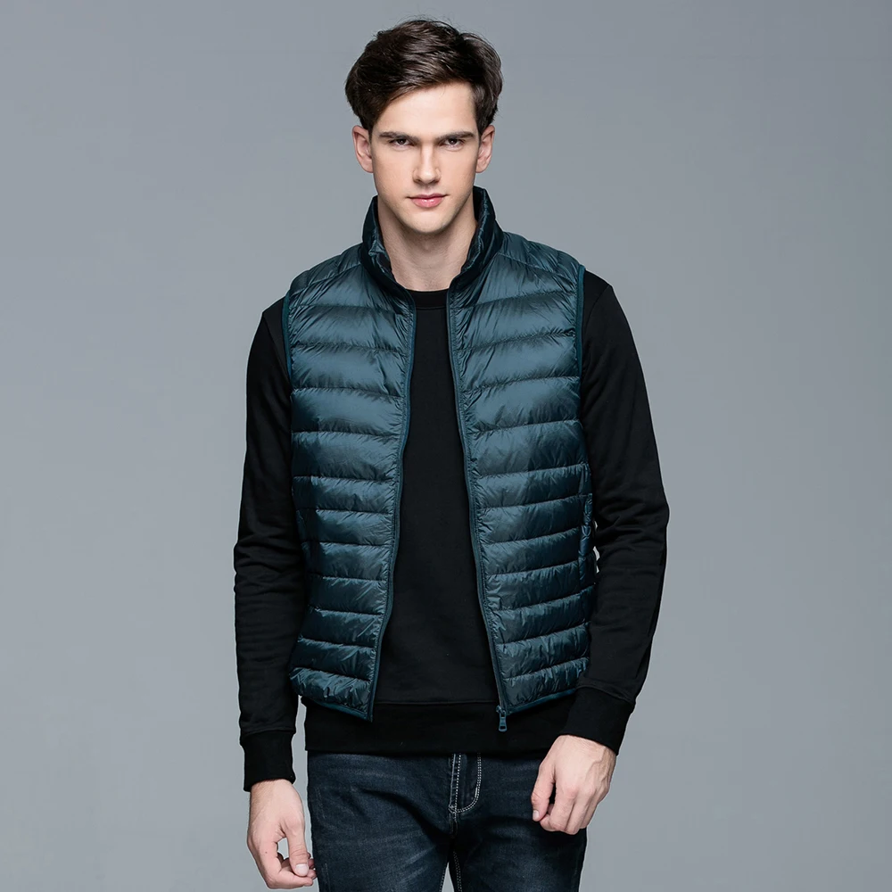 Men 100% Polyester Lightweight Waterproof Jacket Down Vest - Buy 100% ...