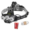15000LM High Brightness 5 LED Head lamp Led Headlamp Alu-alloy Body Lantern on the Head , 2 Color for choice