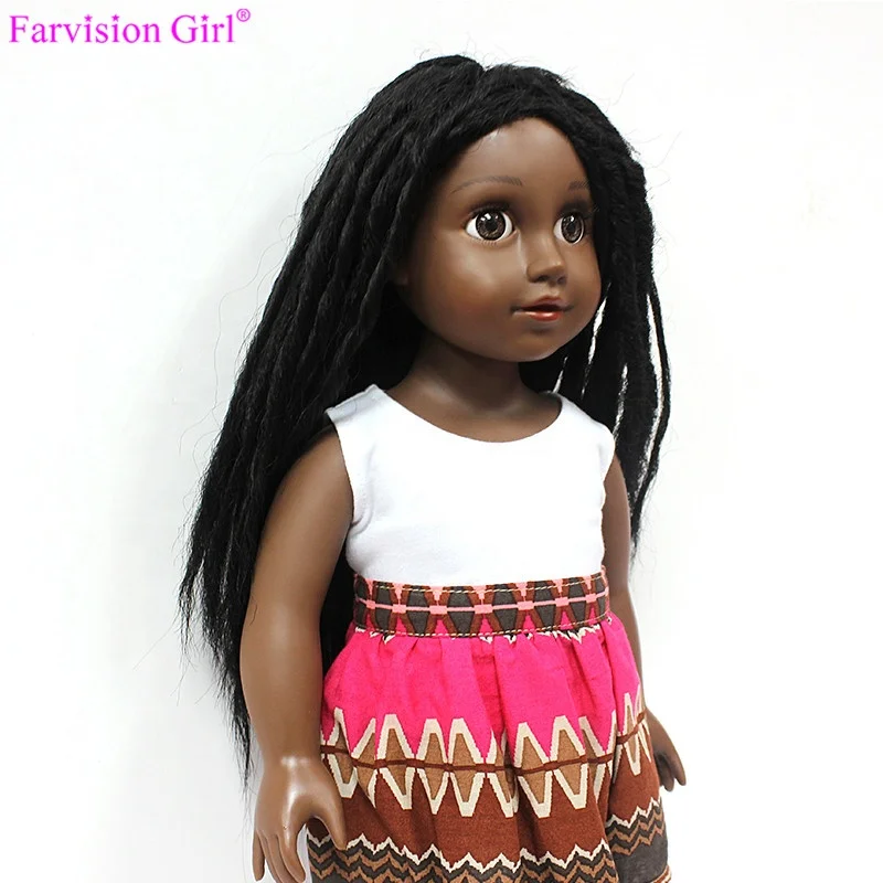 GRANDE 16" Sudan bambola vestiti ETHIC africani Afro Nero pelle girl in vinile 40CM 
