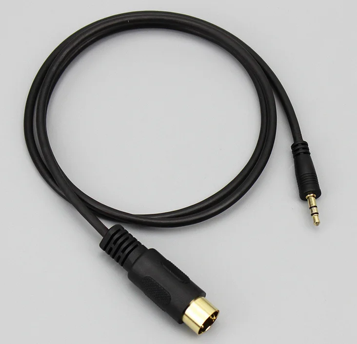 1xDN 5 Pn Dn MD Male Plug To 3.5mm Male Stereo Jack Audo Cable