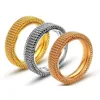 Stainless Steel Mesh Wire Engagement Wedding Ring For Women, OEM/ODM Accept