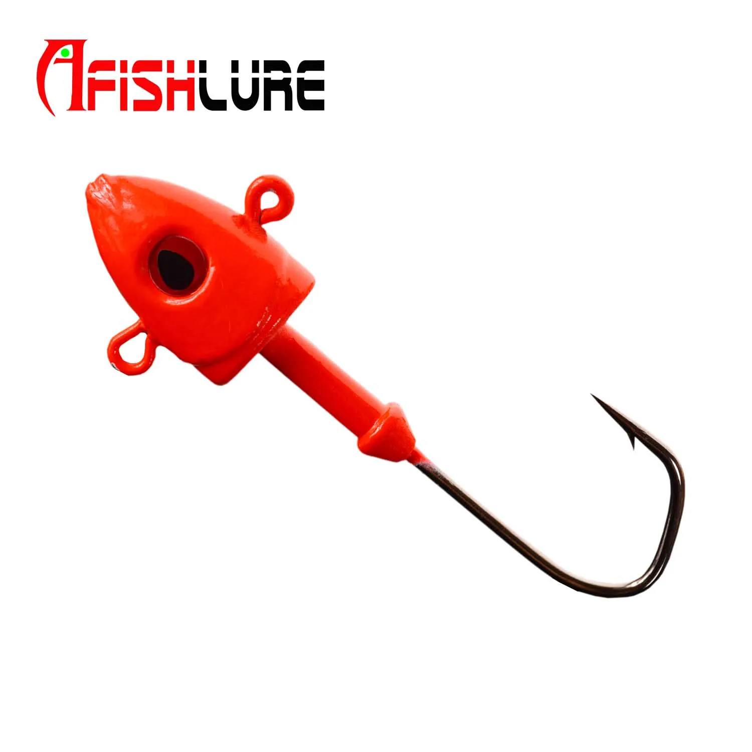 Fishing Lure 3d Eyes Fish Head Lead Hook For Soft Lure Fishing Tackle