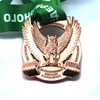 custom 3d hollowing eagle - shaped zinc alloy weightlifting competition medal