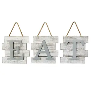 Designs Eat Sign Wall Decor For Kitchen And Home Distressed White Designs Eat Sign Wall Decor For Kitchen