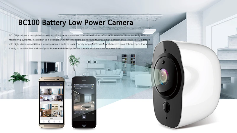 outdoor battery powered security camera with smartphone app