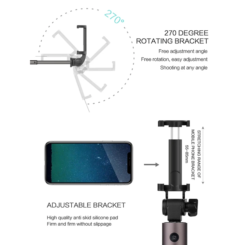 Monopod Selfie Stick Bluetooth with Remote Shutter for Android iPhone 6 plus Selfie Pole Best Buy Arm Selfie Stick for All Phone