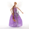 Fashion 30CM music light Princess doll Joint Movable Body doll with wings long Hair fairy stick winx club Doll gift toy