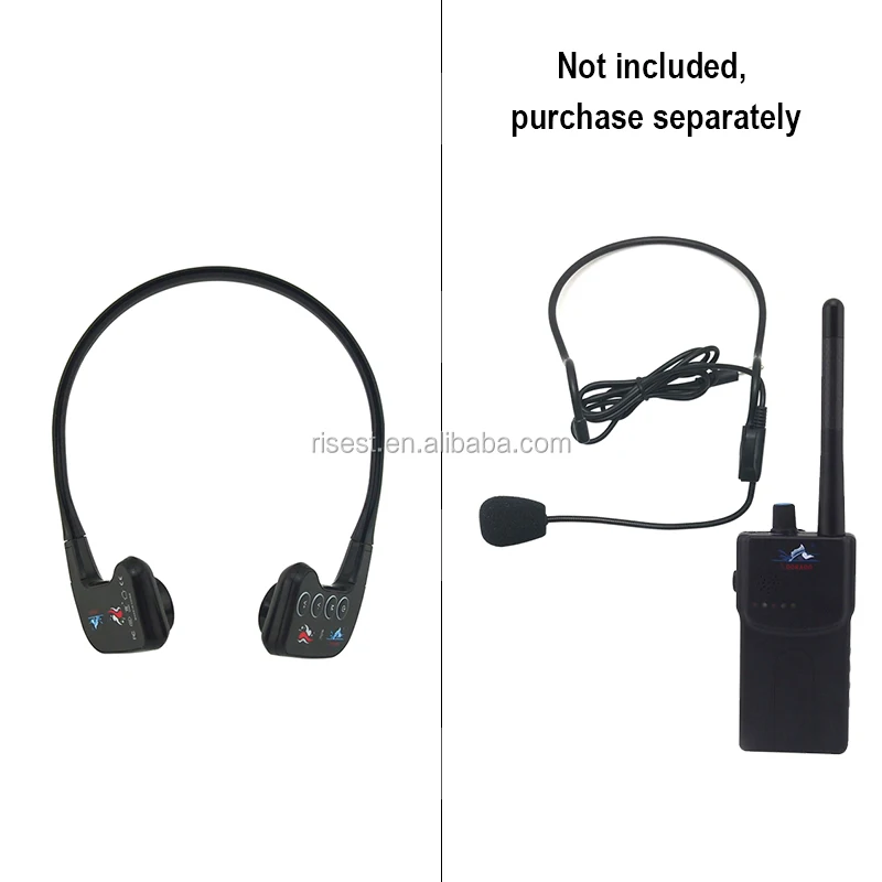 Waterproof Marine Fm Radio Transceiver Bone Conduction Headset Aquatic