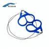 Portable 60cm Stainless Steel Rescue Gear Survival Tool Chain Hand Pocket Wire Saw with Finger Handle for Tree Cutting