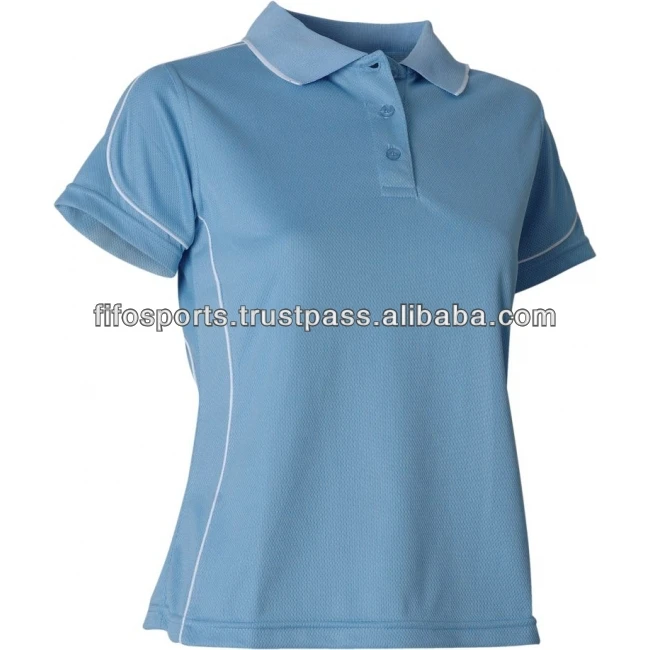 White Women Polo Shirt/plain Polo Shirts For Women/cotton Polyester