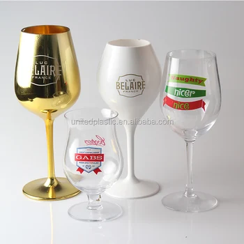 United Plastic Wholesale Cheap Wedding Decorated Goblet Red Wine