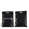 custom logo designer black poly mailers courier envelopes mail plastic packaging bag with handle
