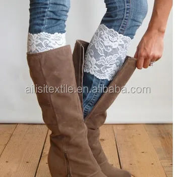 white lace boot socks