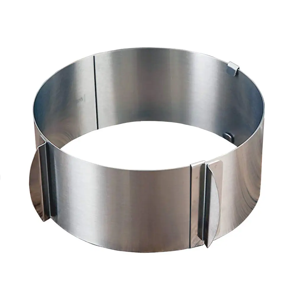 亚马逊热卖不锈钢可调圆形蛋糕戒指慕斯模具